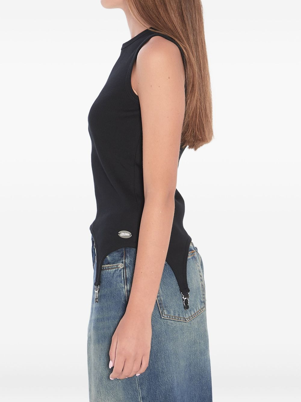 ribbed hook-detail top - 3