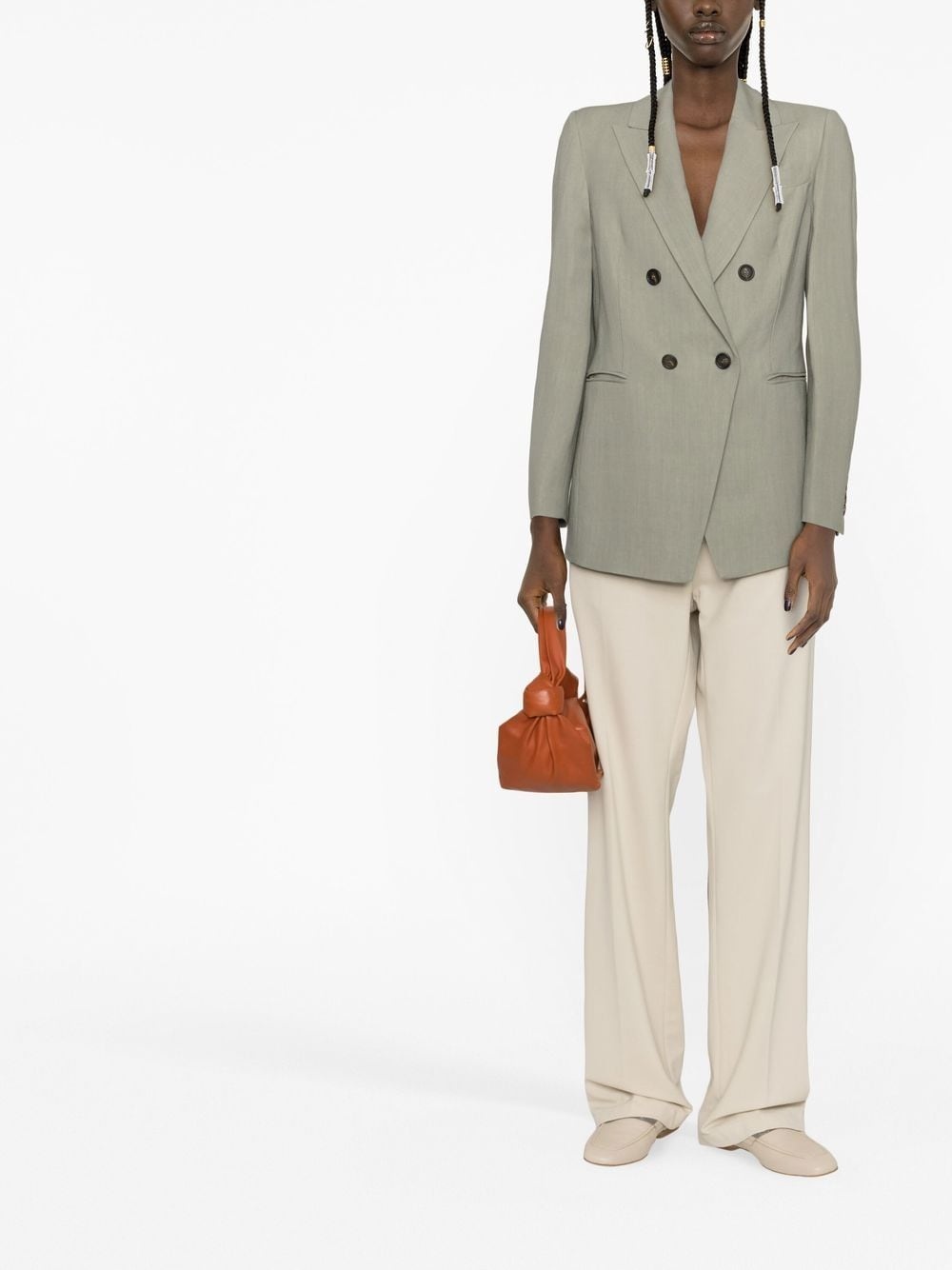 double-breasted tailored blazer - 2