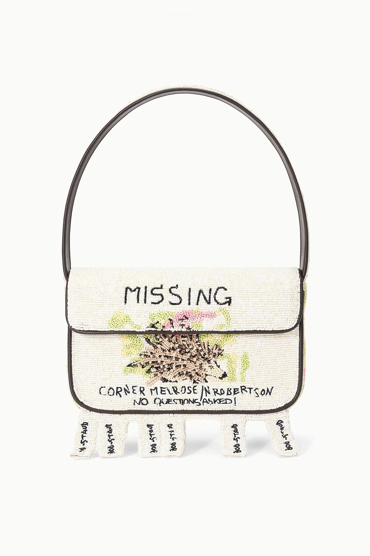 Tommy Beaded Bag in Missing Porcupine Design STAUD - 1