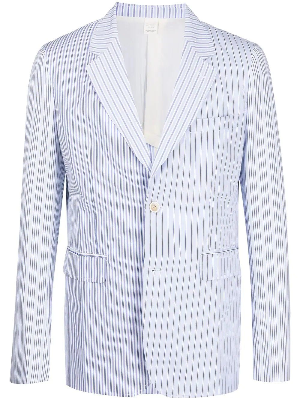 single-breasted pinstripe blazer - 1