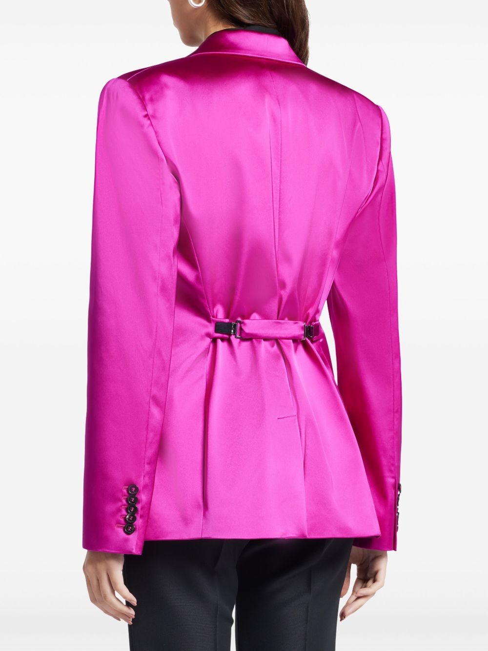 single-breasted satin blazer - 4