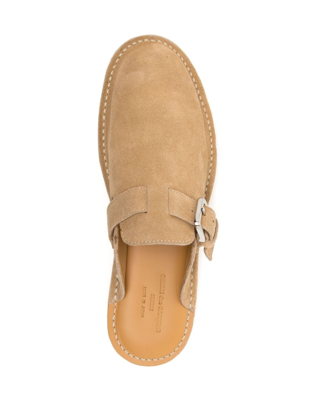 decorative-buckle leather slides - 4