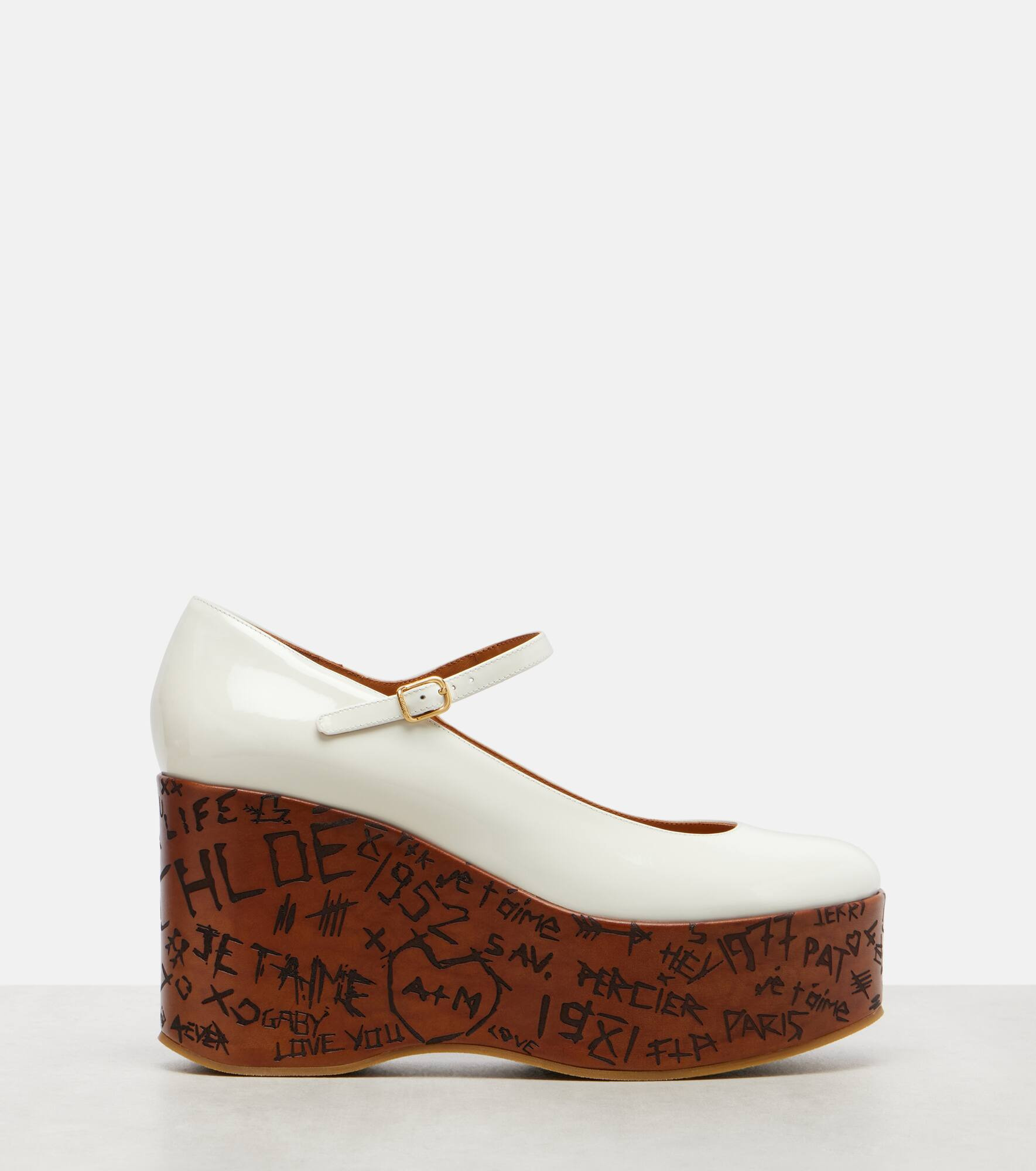 Maxime leather Mary Jane wedge pumps - 4