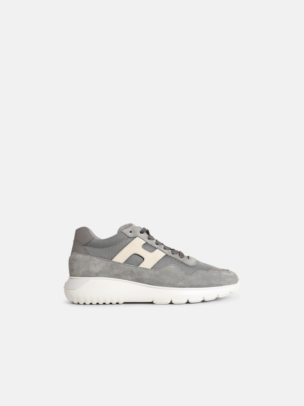 'INTERACTIVE 3' GREY SUEDE BLEND SNEAKERS - 1