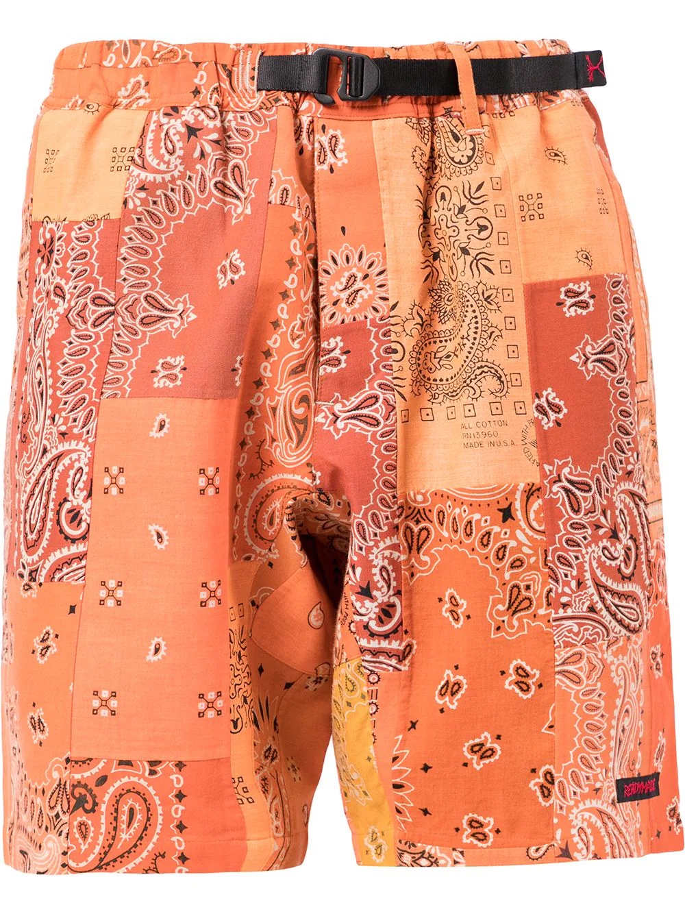 paisley-print buckle-fastening shorts - 1