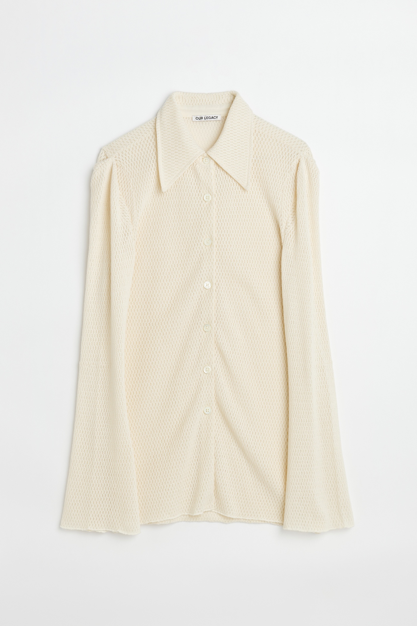 Hollow Shirt Ecru Sparse Cotton - 1