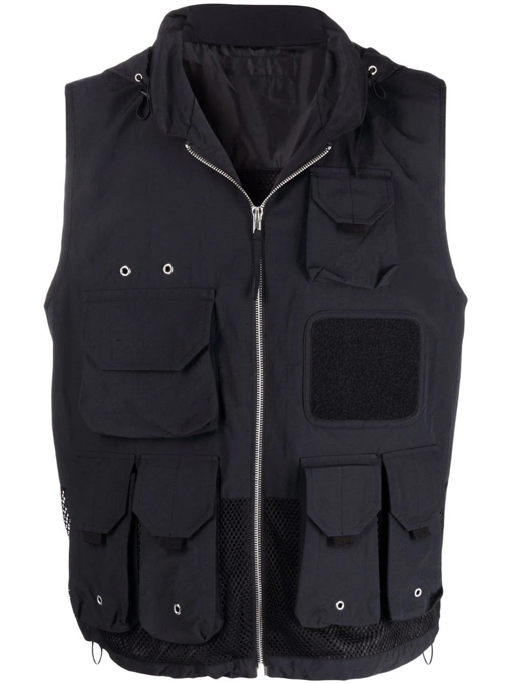 mesh-panel gilet jacket - 1