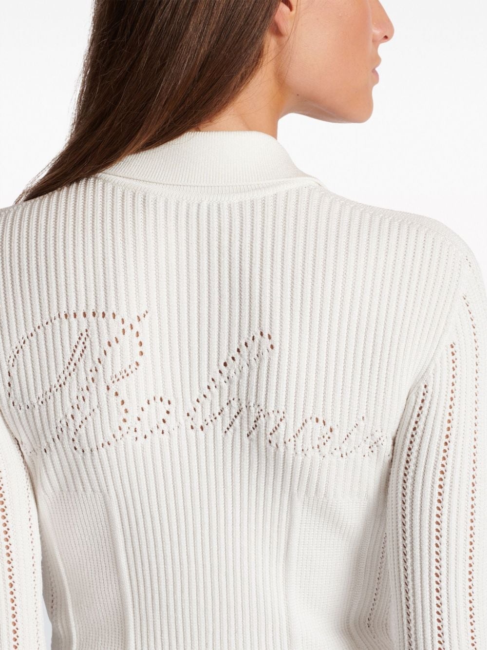 buttoned ribbed cardigan - 7