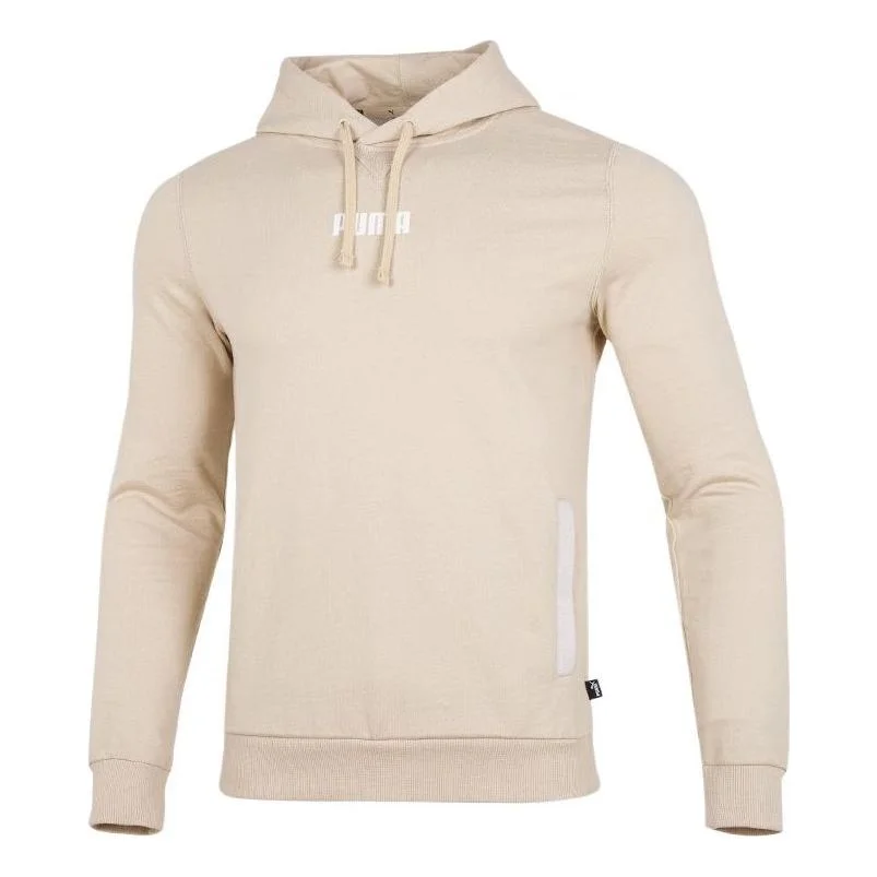 PUMA Solid Color Pullover hooded Athleisure Casual Sports Creamy White 849584-64 - 1