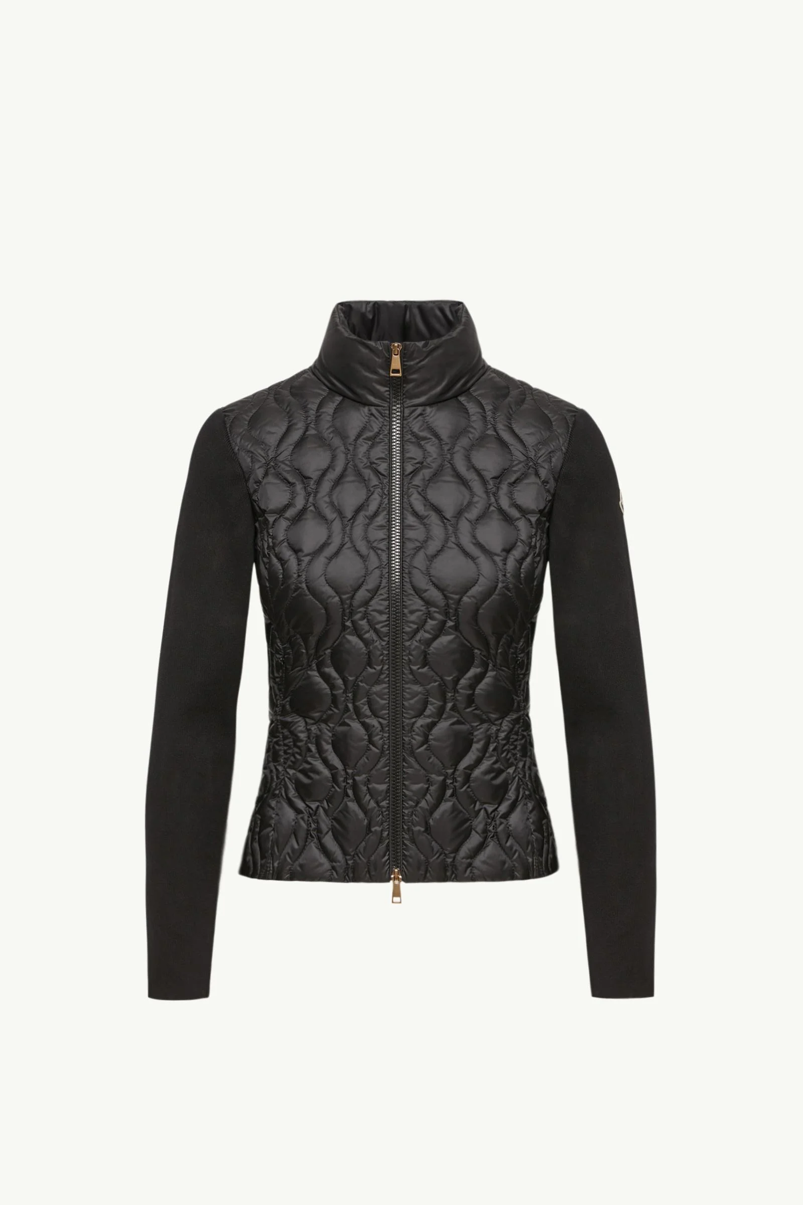 Cotton Padded Zip-Up Cardigan - 1