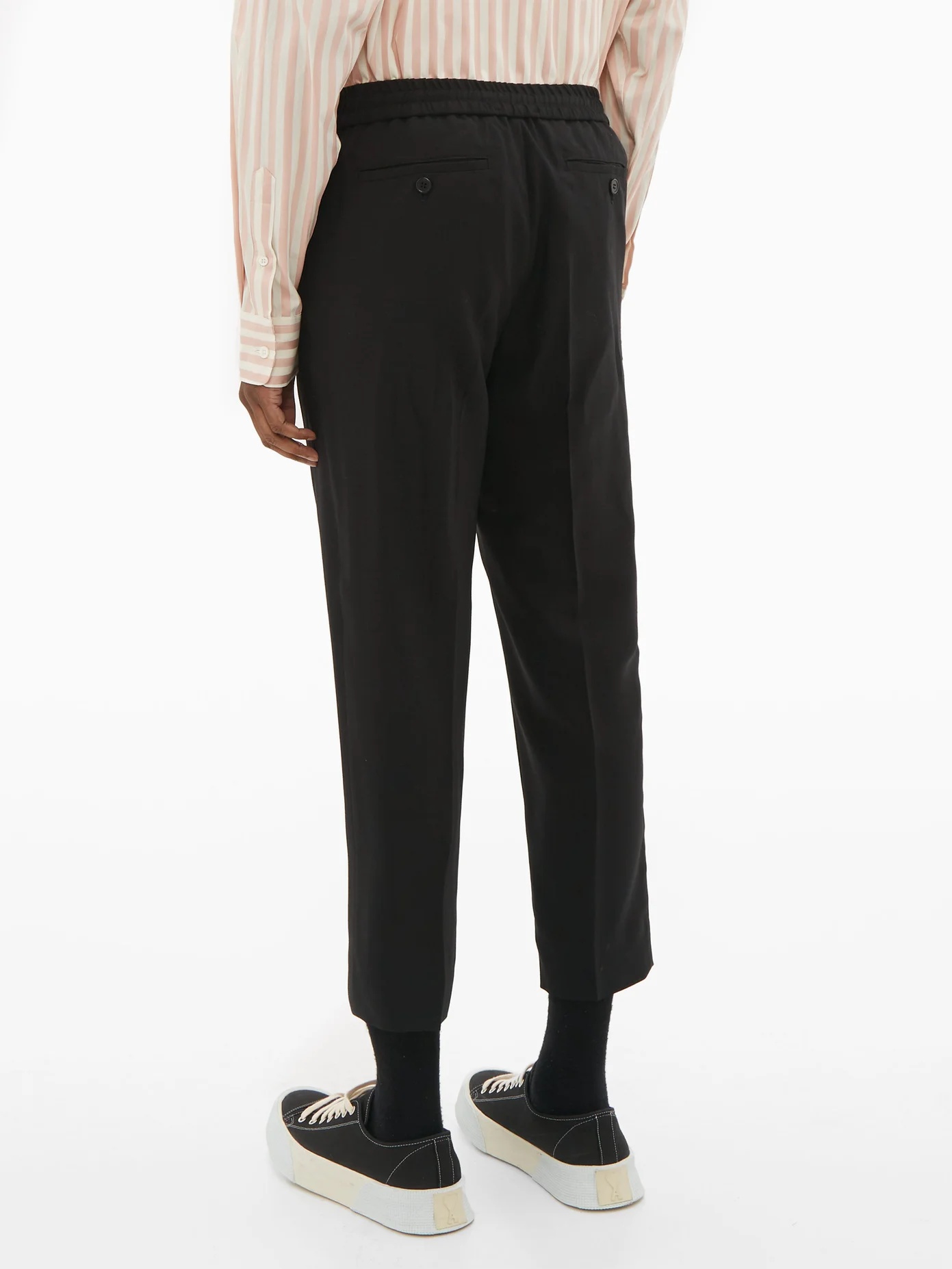 Cropped virgin wool-twill trousers - 5