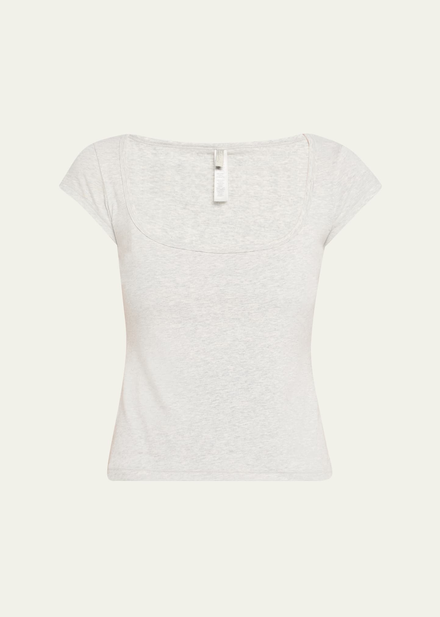 Scoop-Neck Cotton Jersey Tee - 1