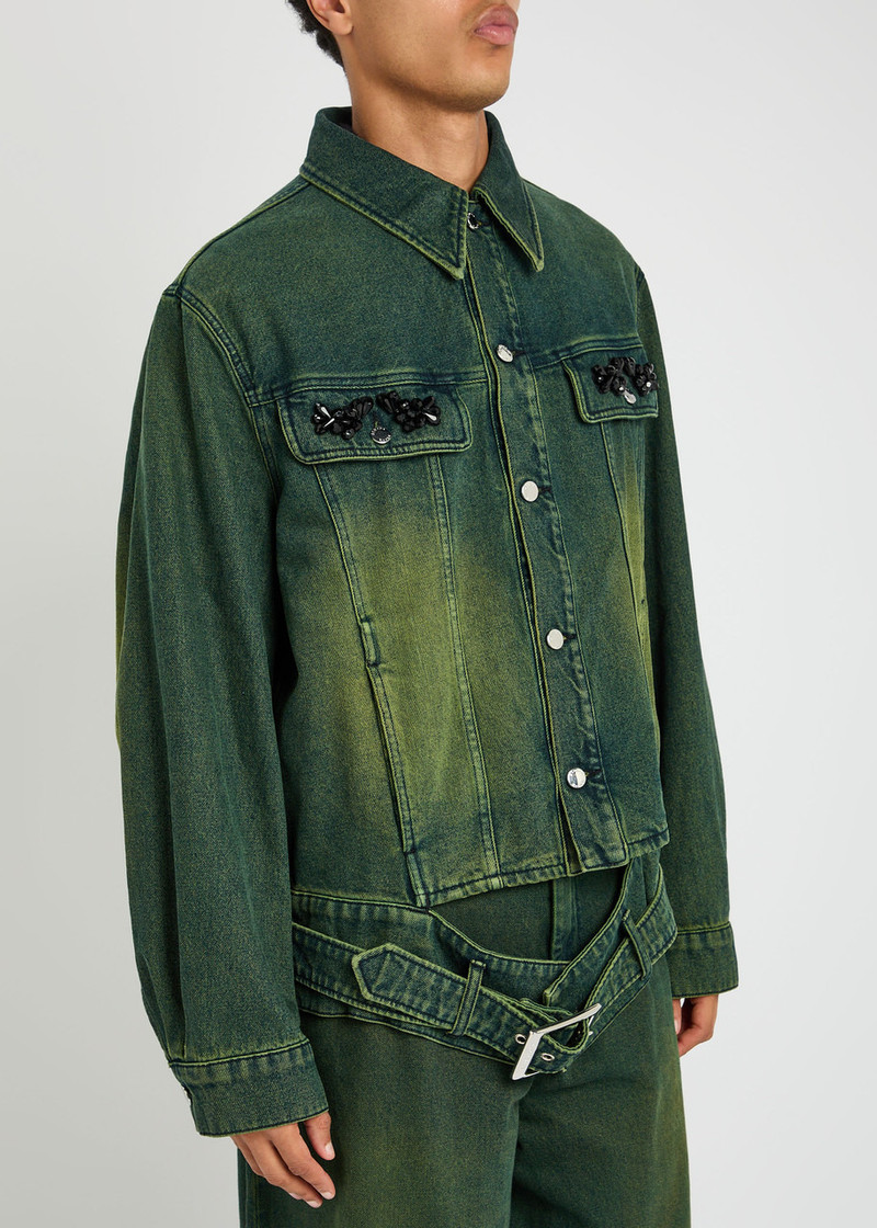 Simone Rocha Simone Rocha Crystal-embellished Denim Jacket outlook
