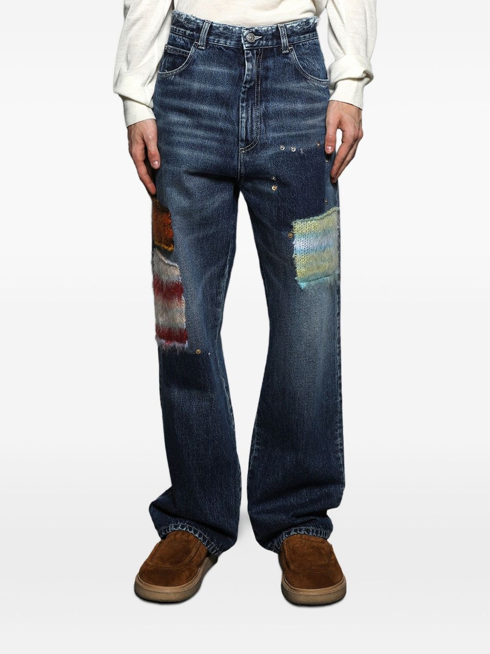 logo-patch jeans - 3