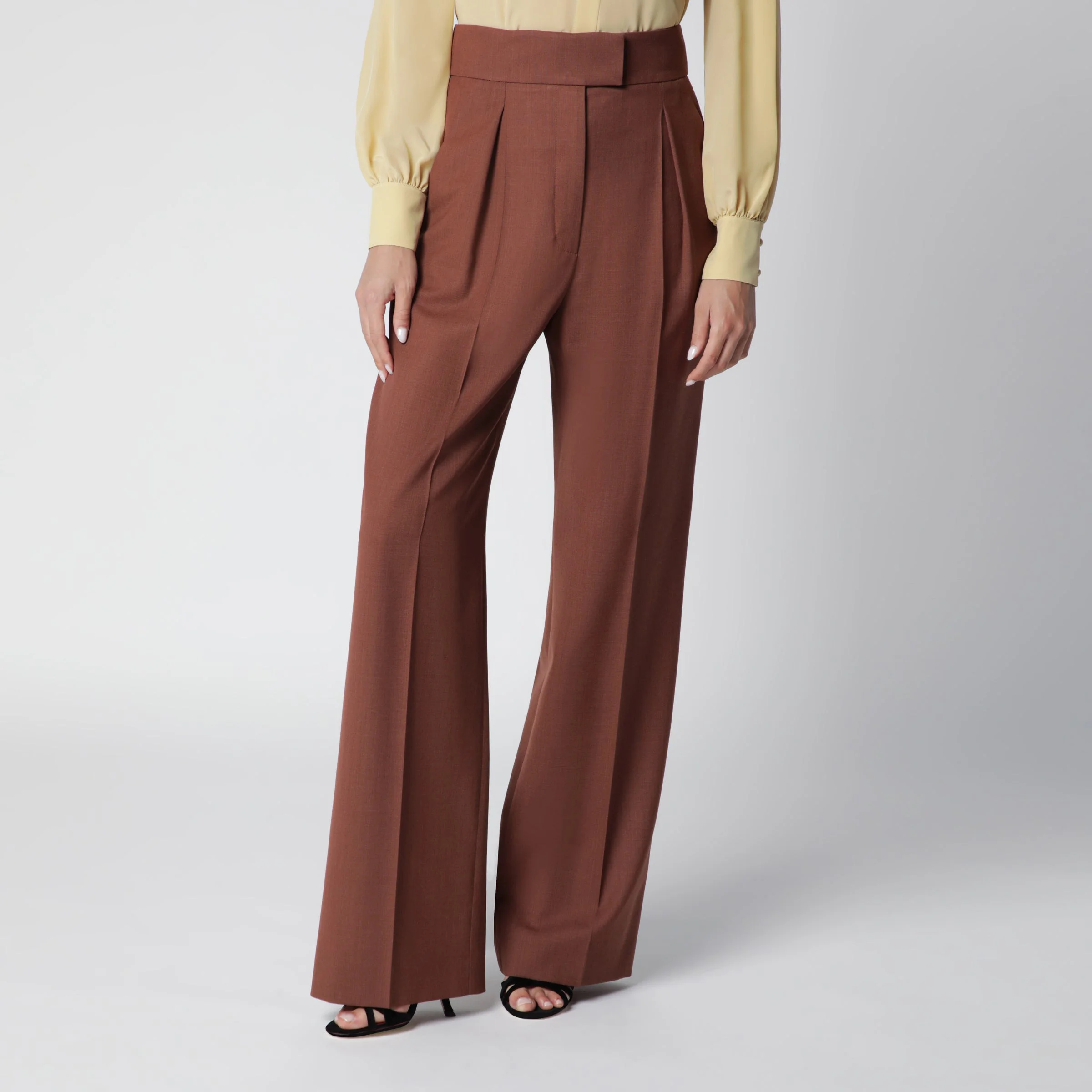 Light Brown Wool Trousers - 1