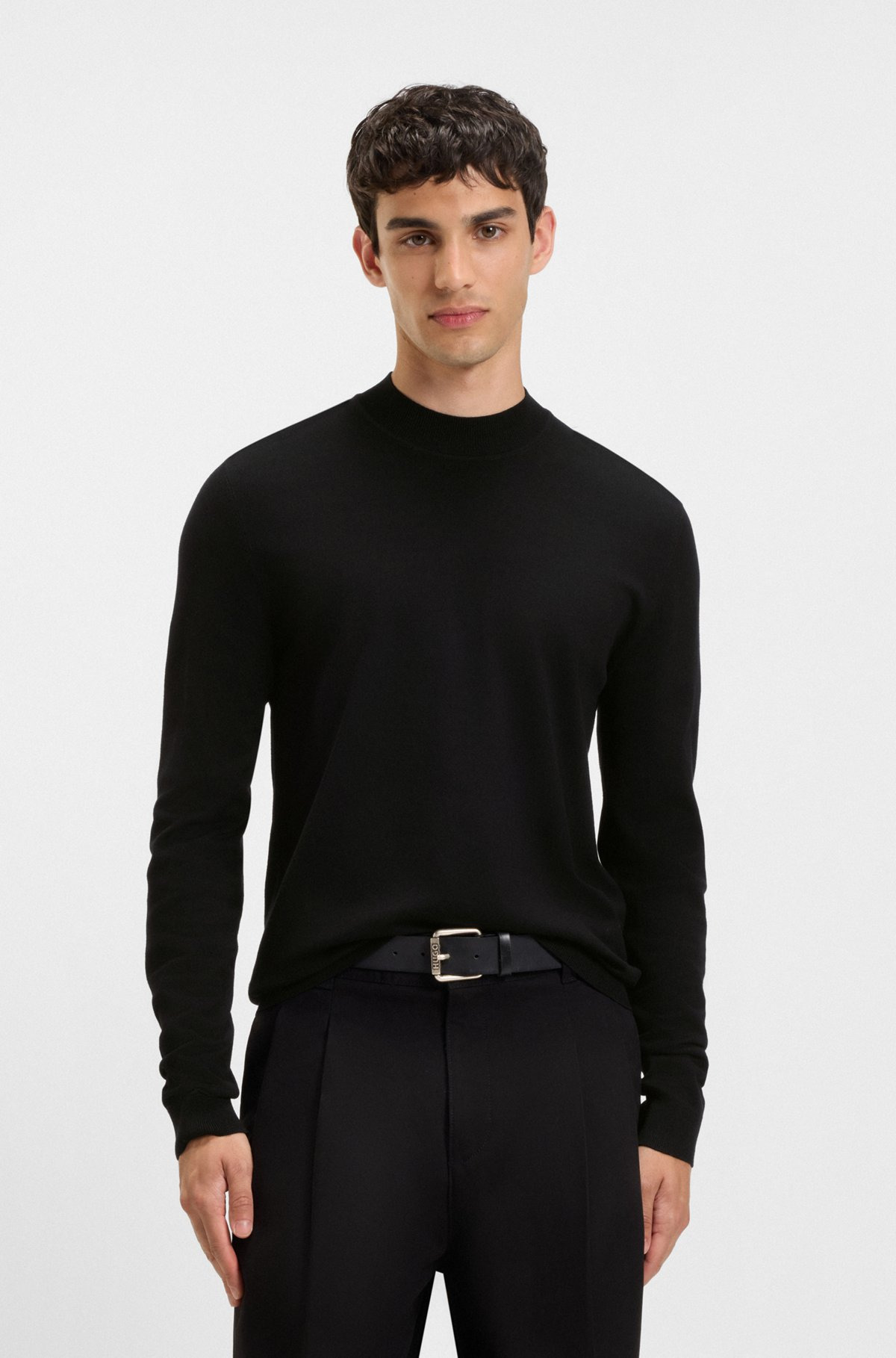 SLIM-FIT SWEATER WITH HIGH NECKLINE - 2