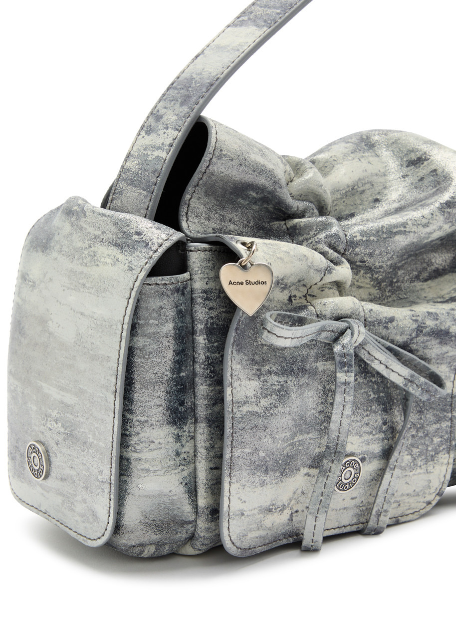 Acne Studios Multipocket Metallic-suede top Handle bag - 3
