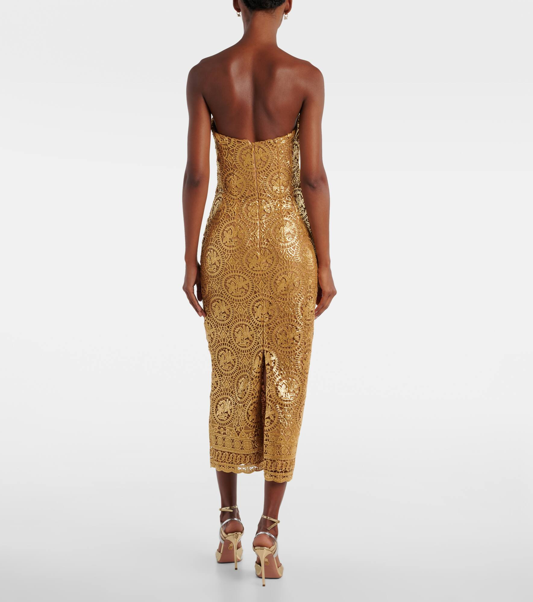 Leila guipure lace midi dress - 3