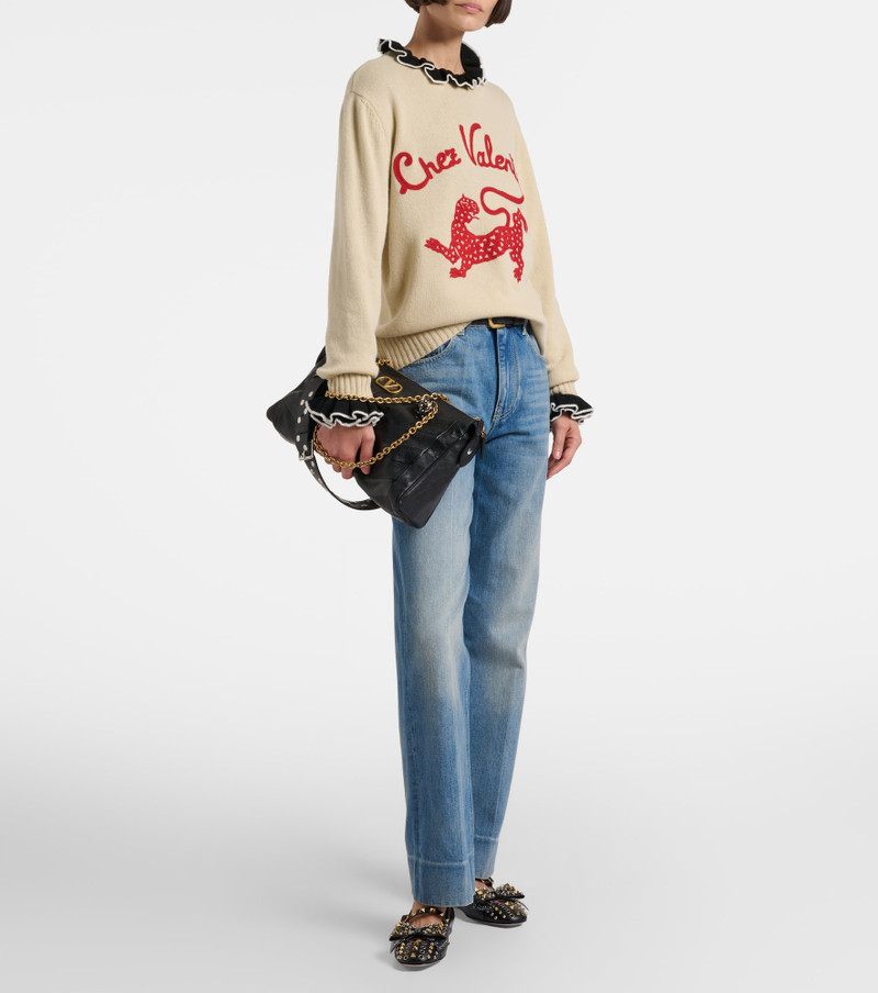 Valentino Chez Valentino virgin wool top outlook