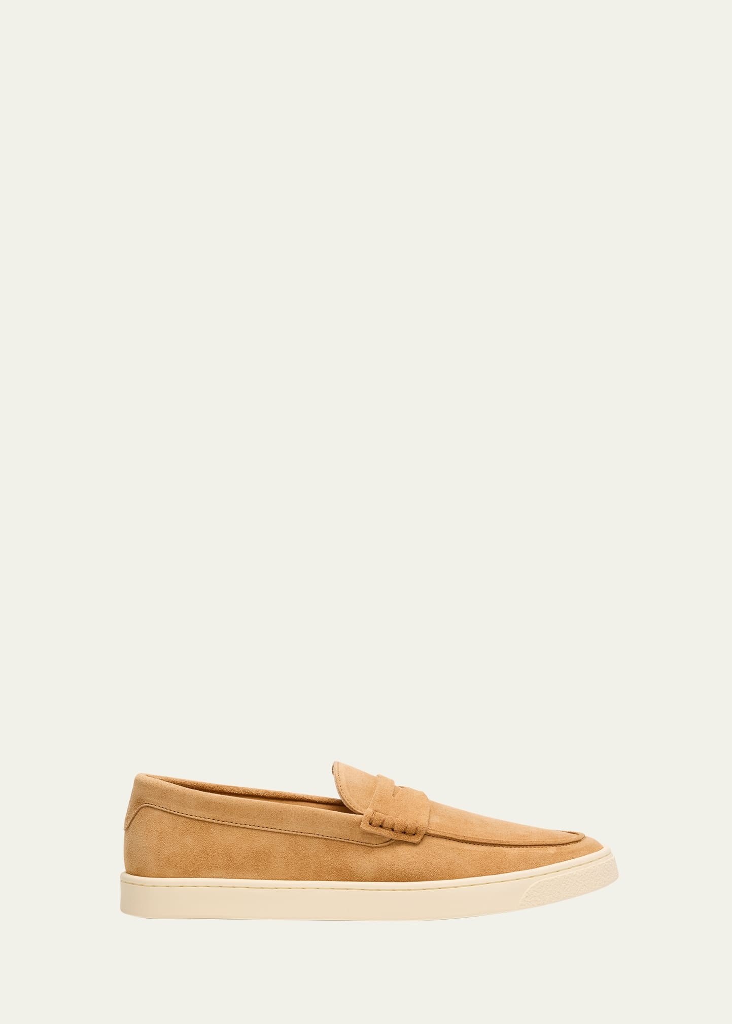 Men's Suede Moccasin Penny Loafers - 1