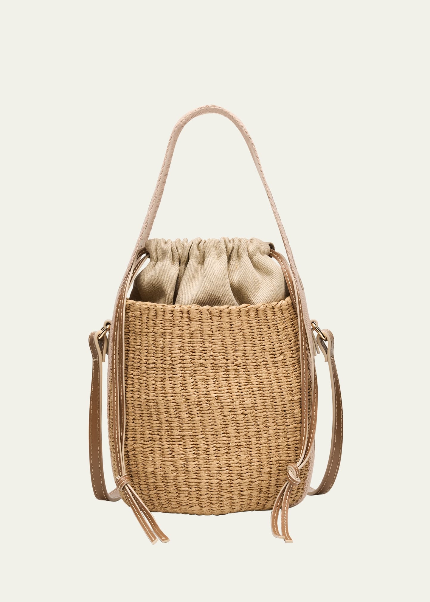Woody Small Mifuko Basket Bag with Logo Webbing - 1