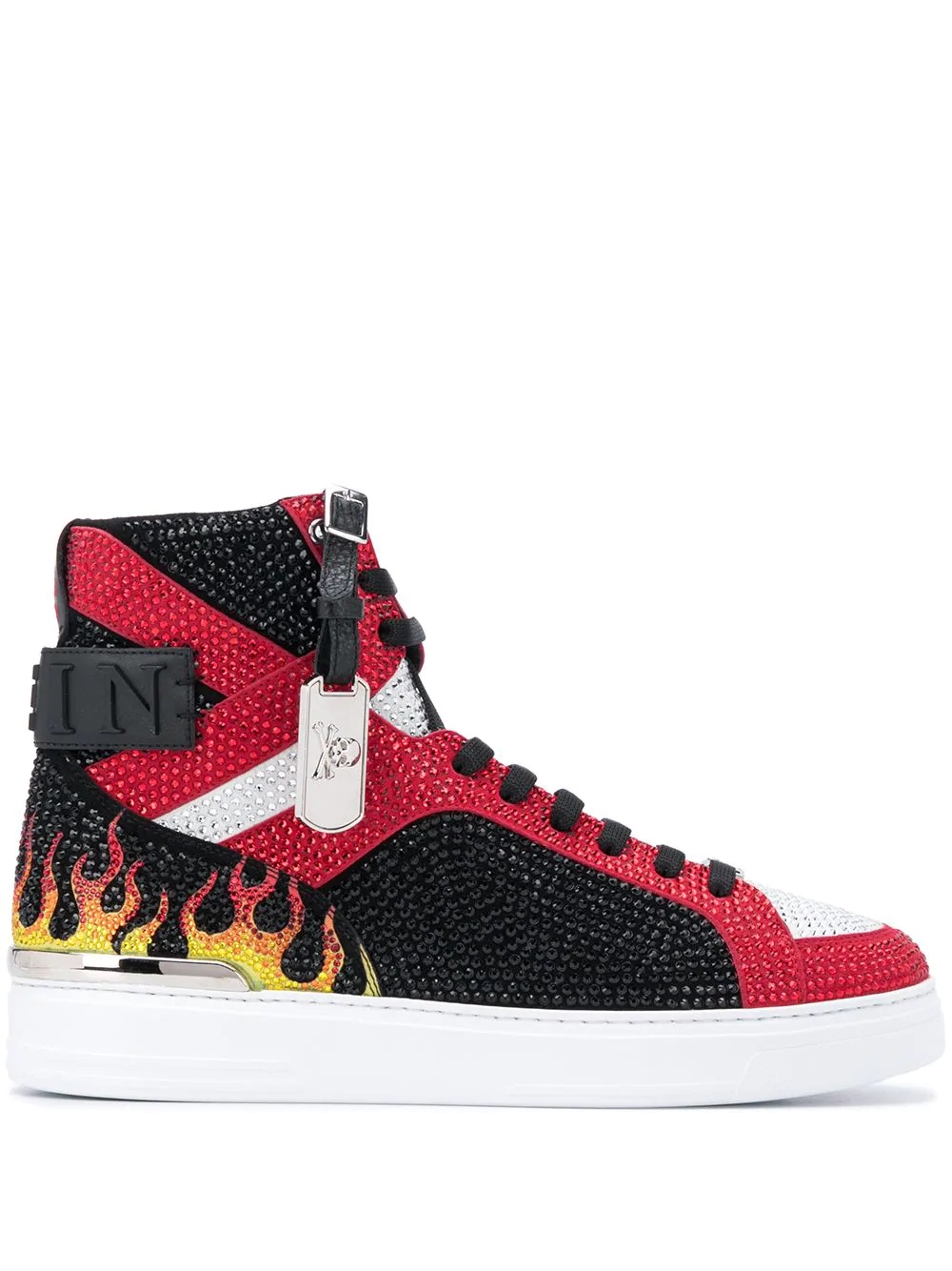 Money Beast crystal  flame sneakers - 1