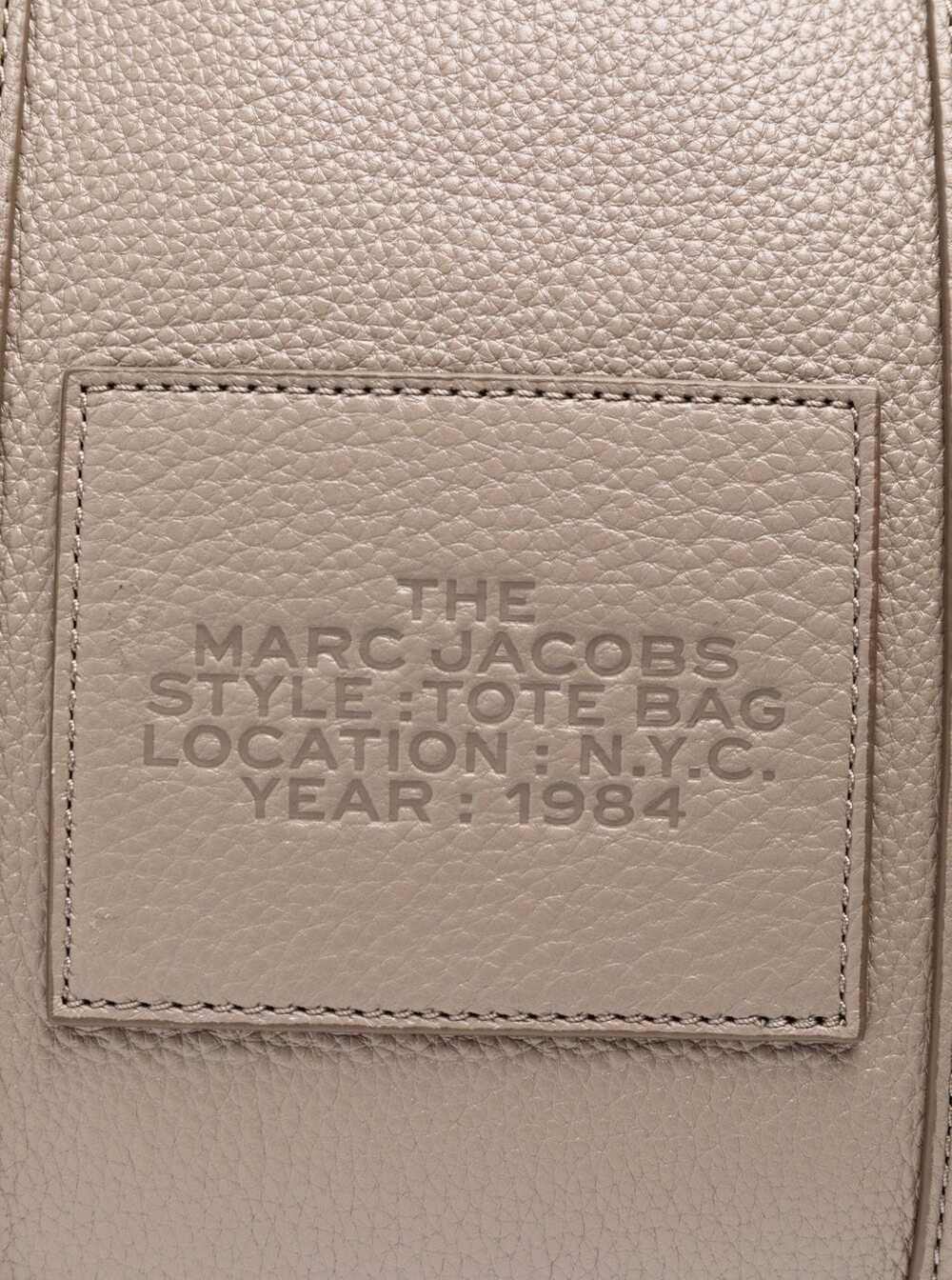 Marc Jacobs Women 'The Tote Bag Medium' Grey Shoulder Bag With Logo In Grainy Leather Woman Marc Jac - 4