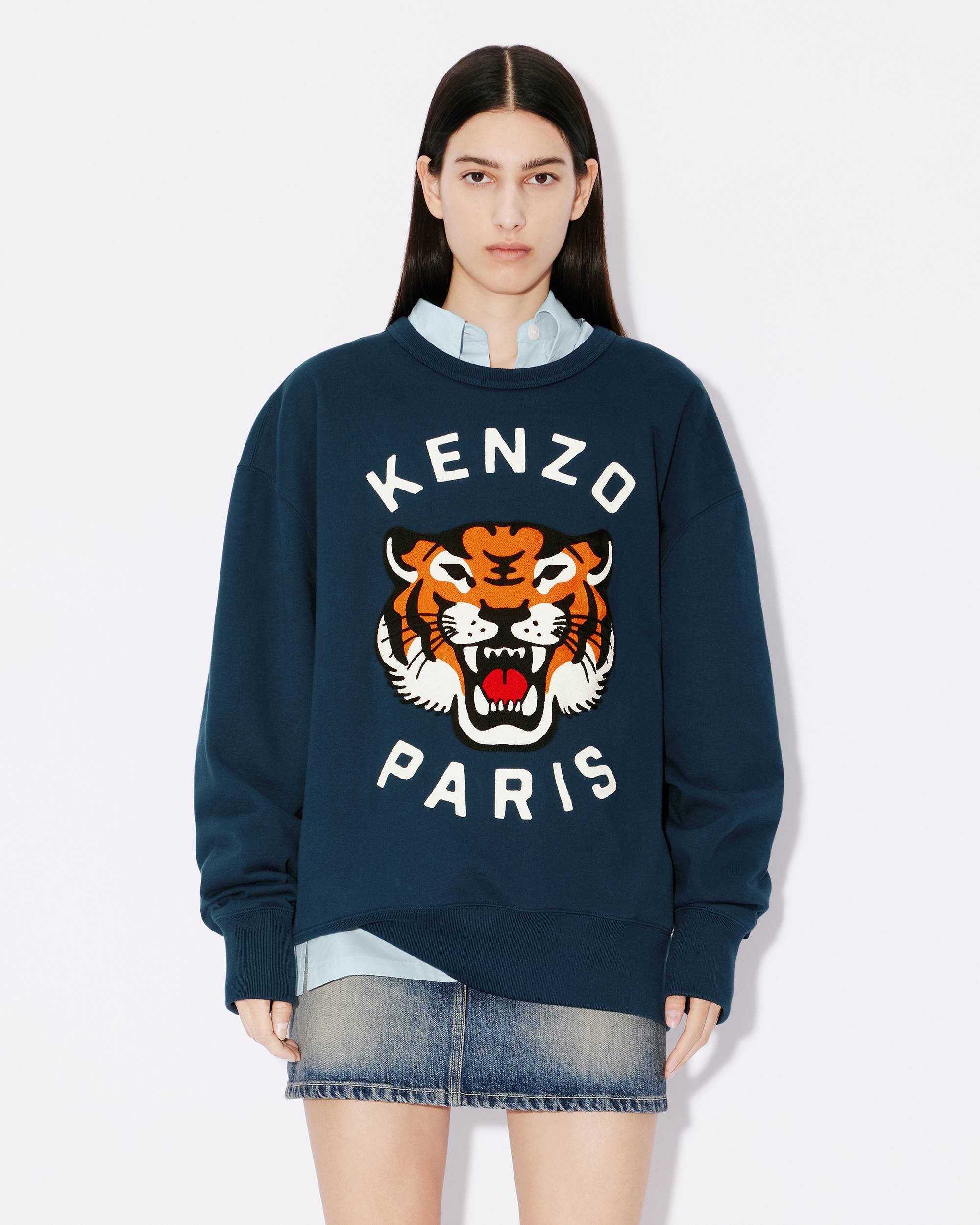 'KENZO Lucky Tiger' embroidered oversized genderless sweatshirt - 3