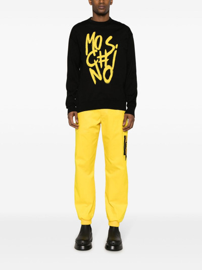 Moschino tapered stretch-cotton trousers outlook