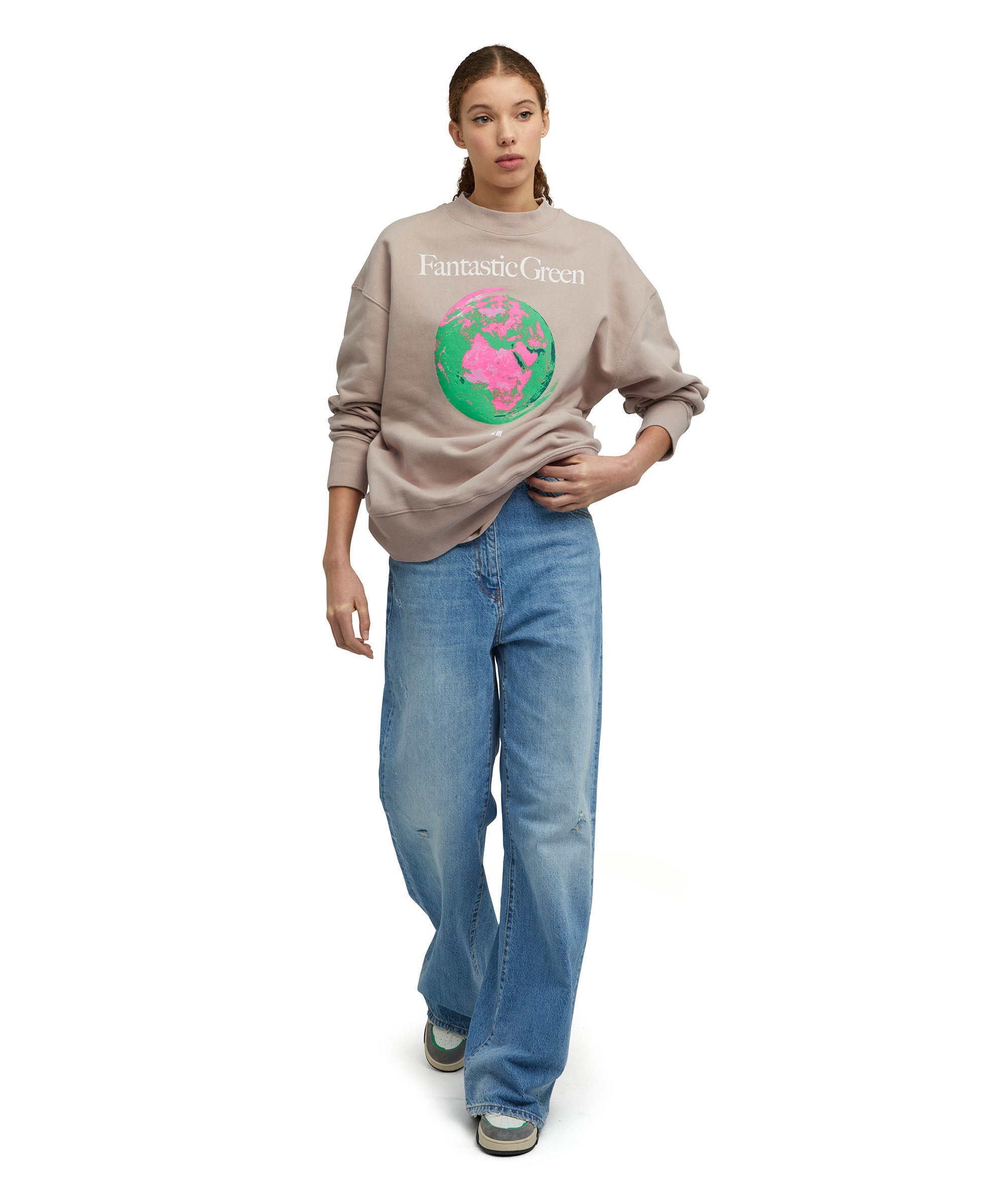 Organic cotton crewneck sweatshirt from the MSGM Fantastic Green Capsule - 9