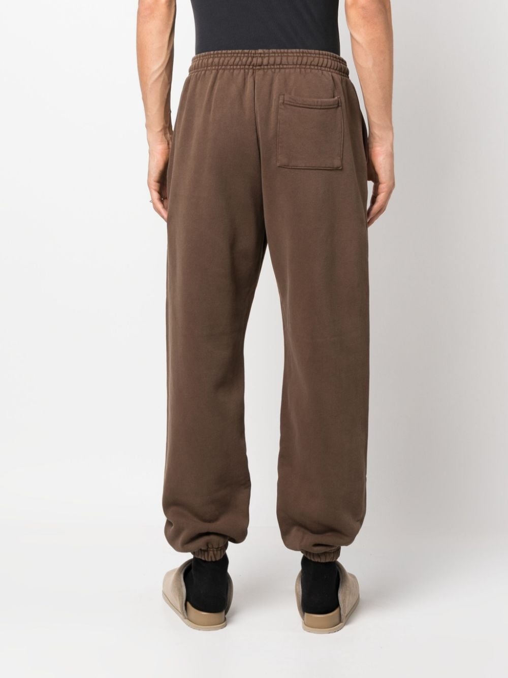 tapered-leg cotton track pants - 5