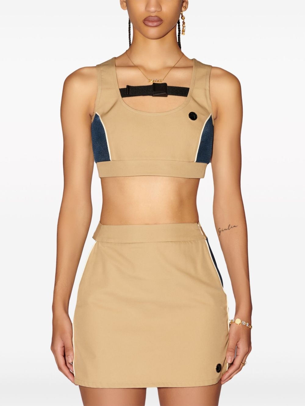 mesh-detail cropped top - 3