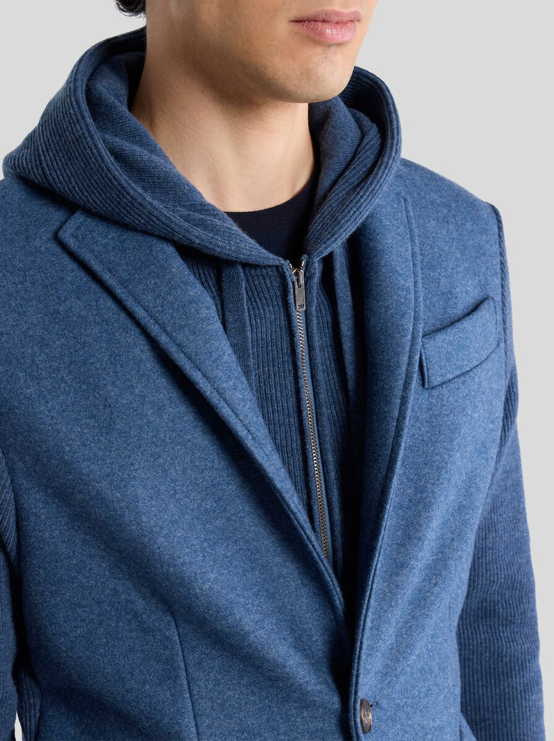 WOOL JACKET WITH REMOVABLE HOOD AND BIB 2
