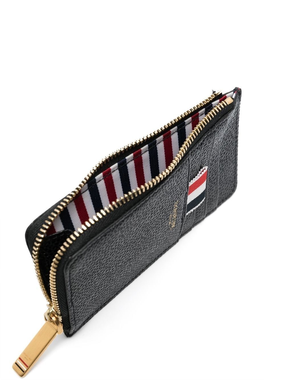 pebbled-leather half-zip wallet - 3