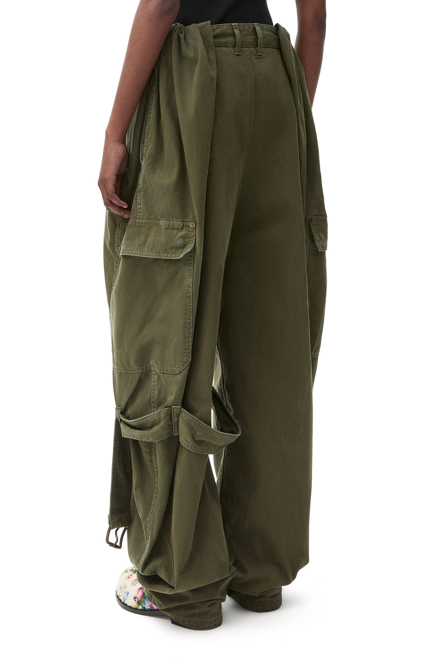 Balloon cargo trousers in cotton - 4