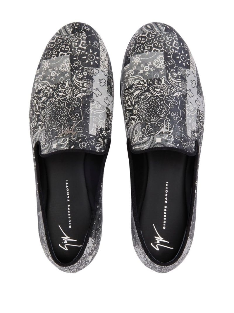 Gipsy Lewis bandana-print loafers - 4