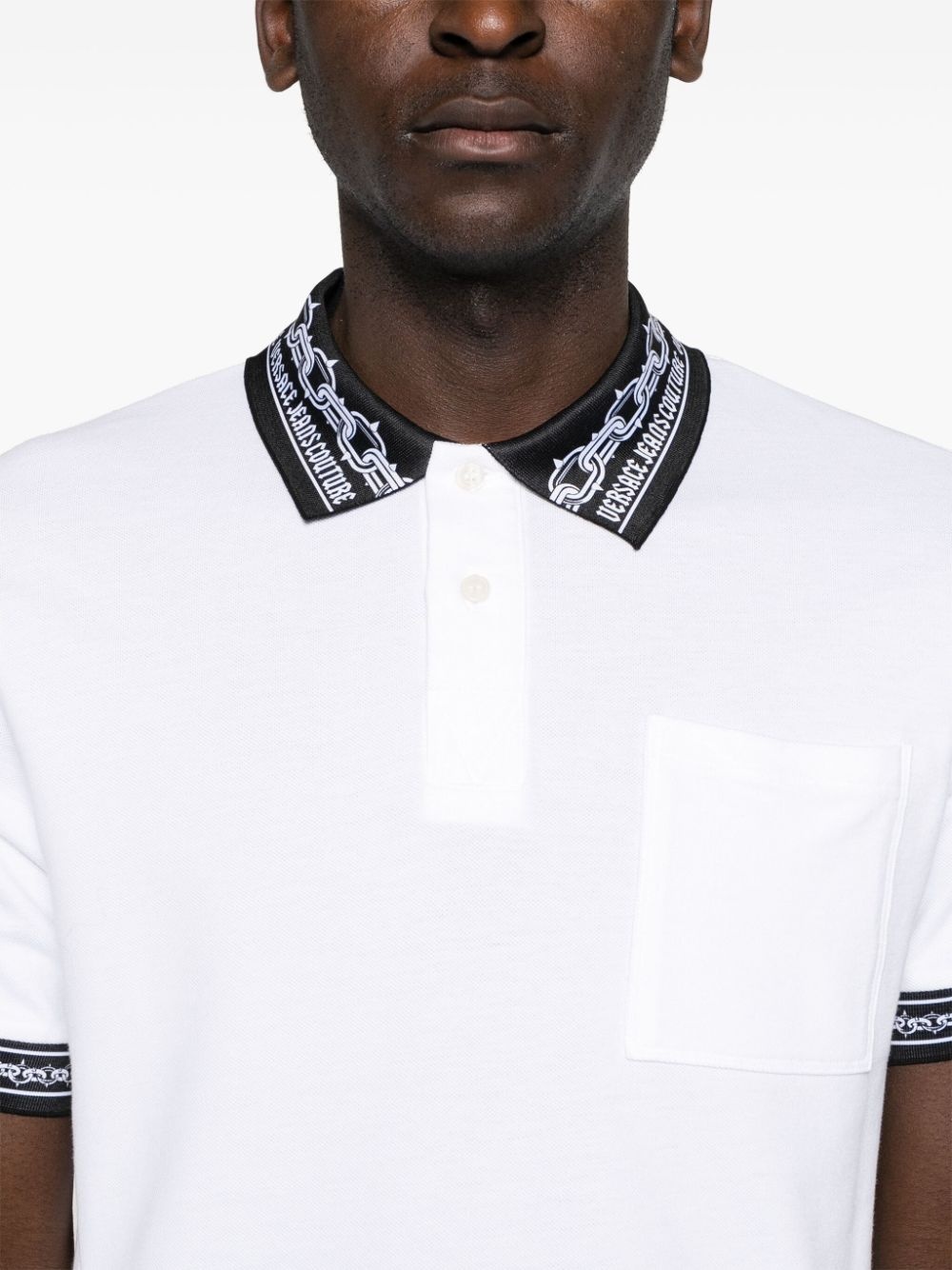 contrasting-trim piquÃ© polo shirt - 5