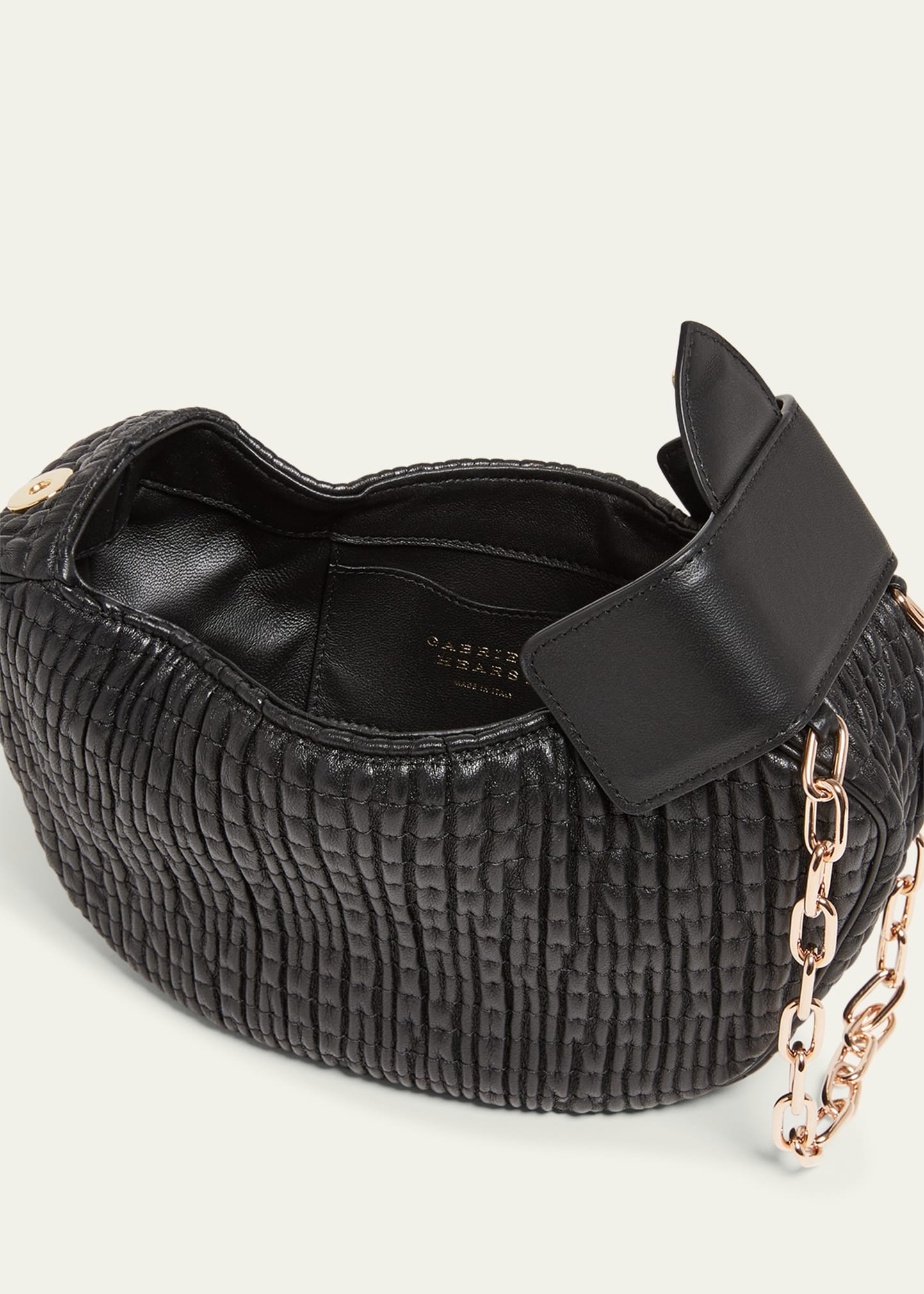 Demi Ruched Leather Clutch Bag - 4