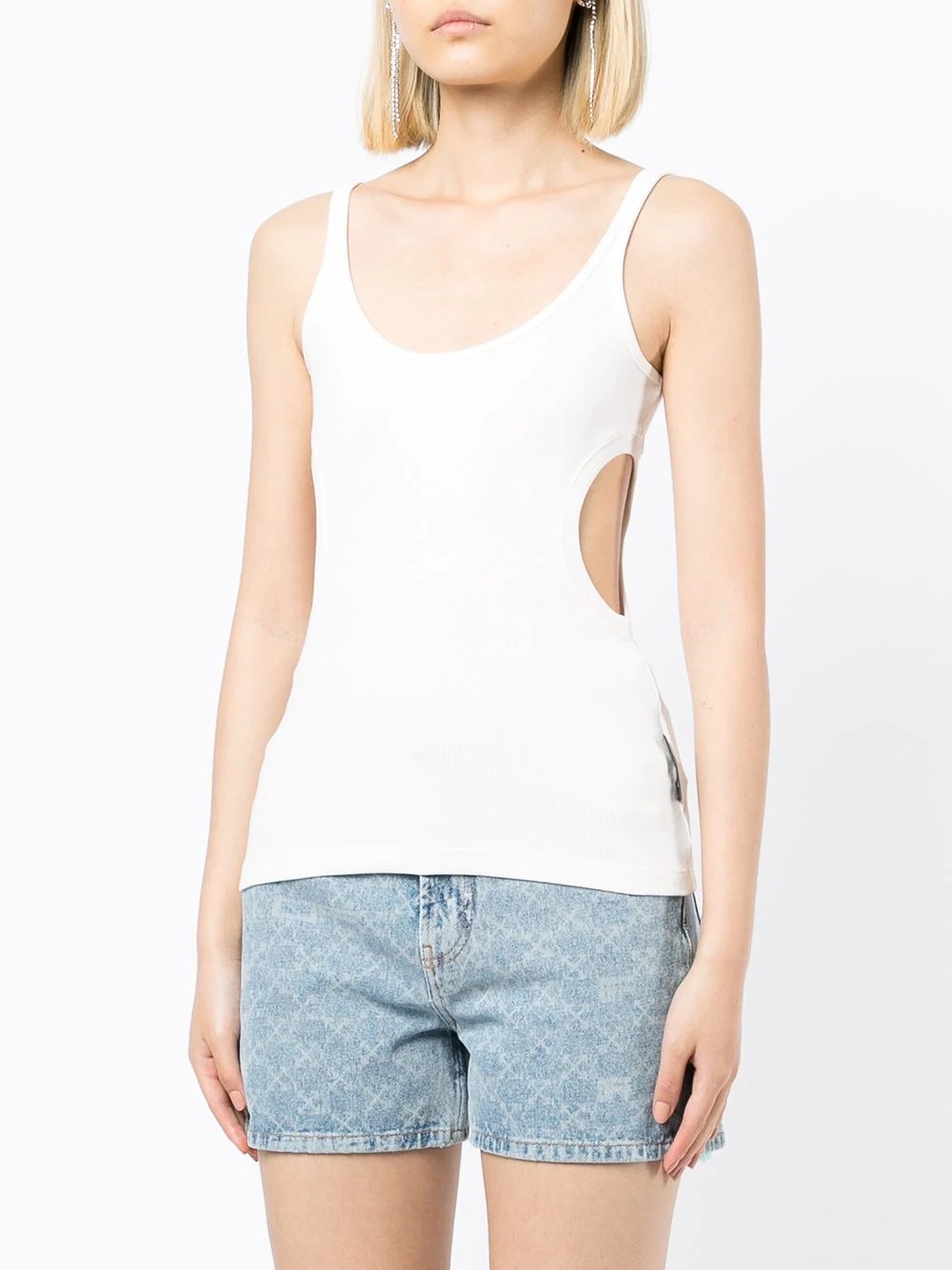 cut-out detailed vest top - 3