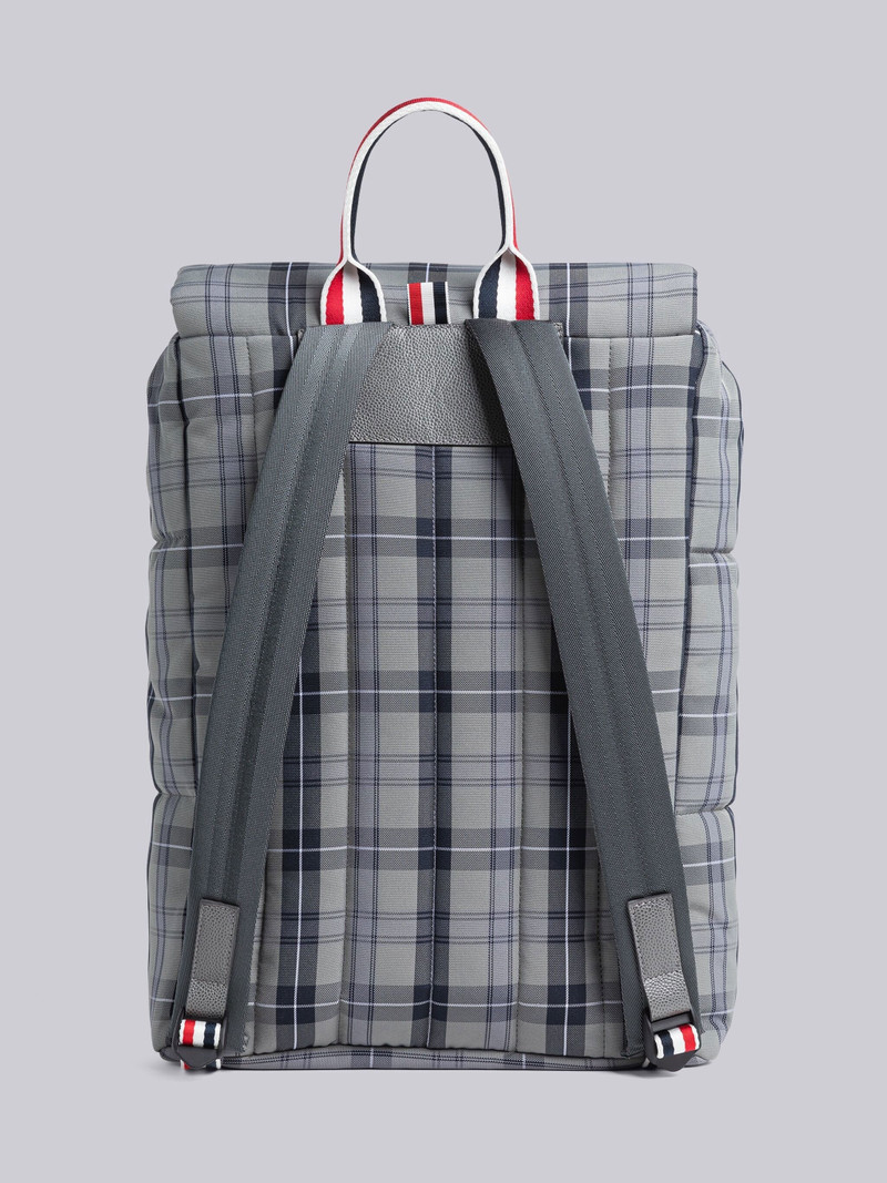 Tartan Nylon Canvas Puffer Backpack 4