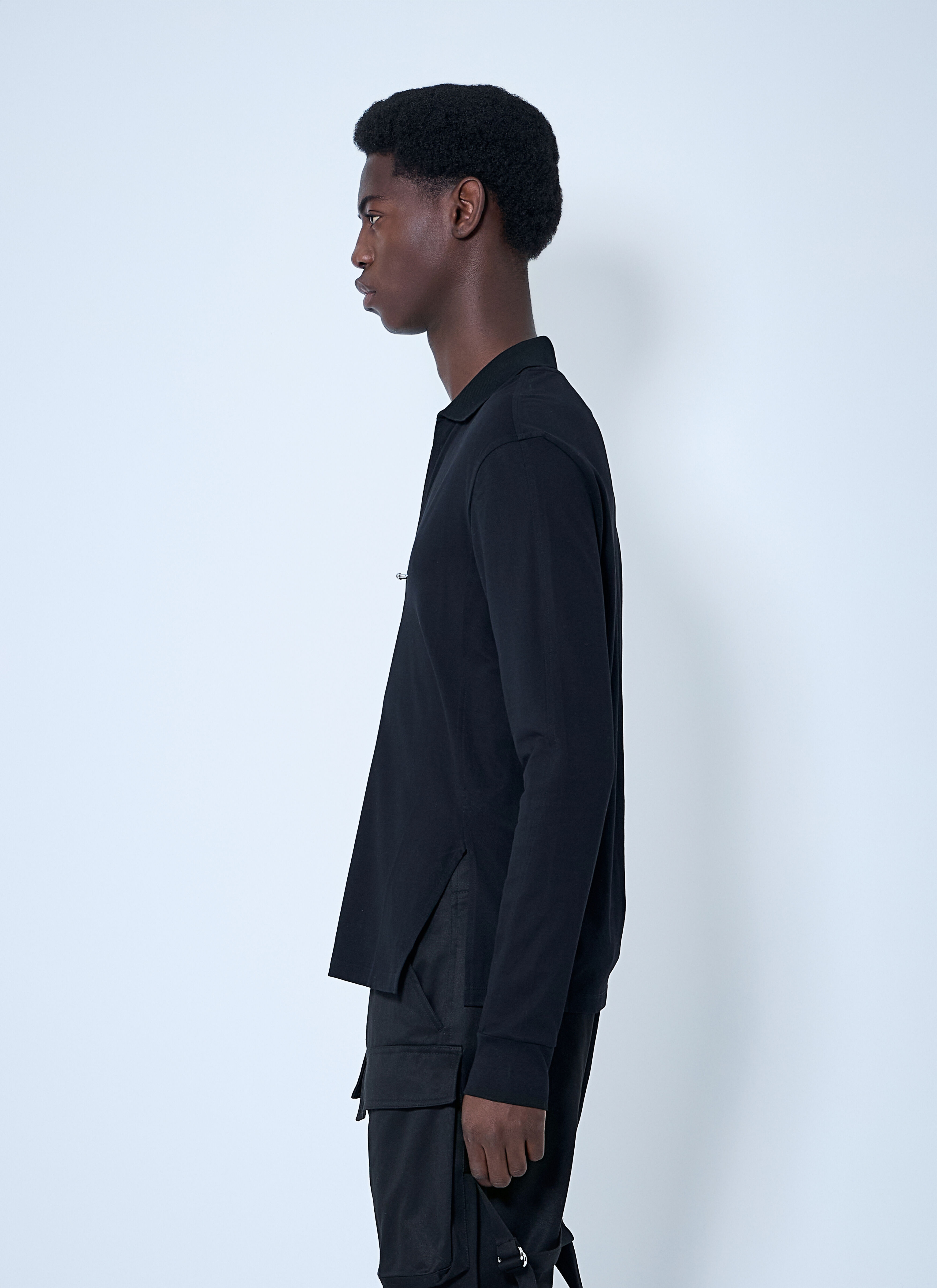 V Neck Shirt With Hardware - 3
