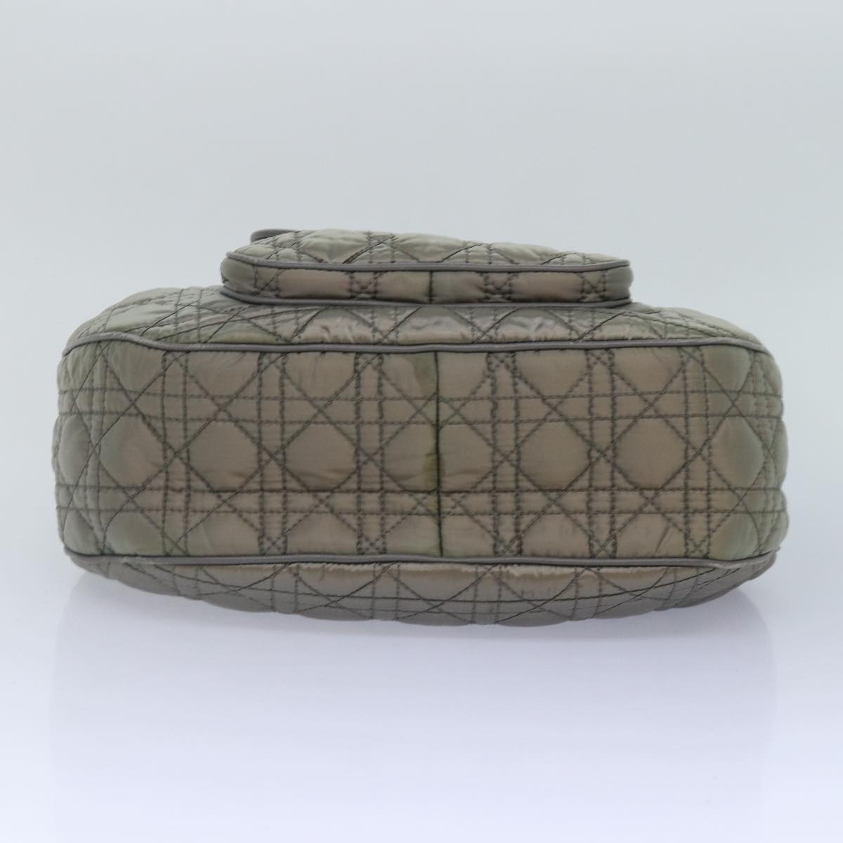 DIOR Canage Hand Bag Nylon Gray Silver - 5