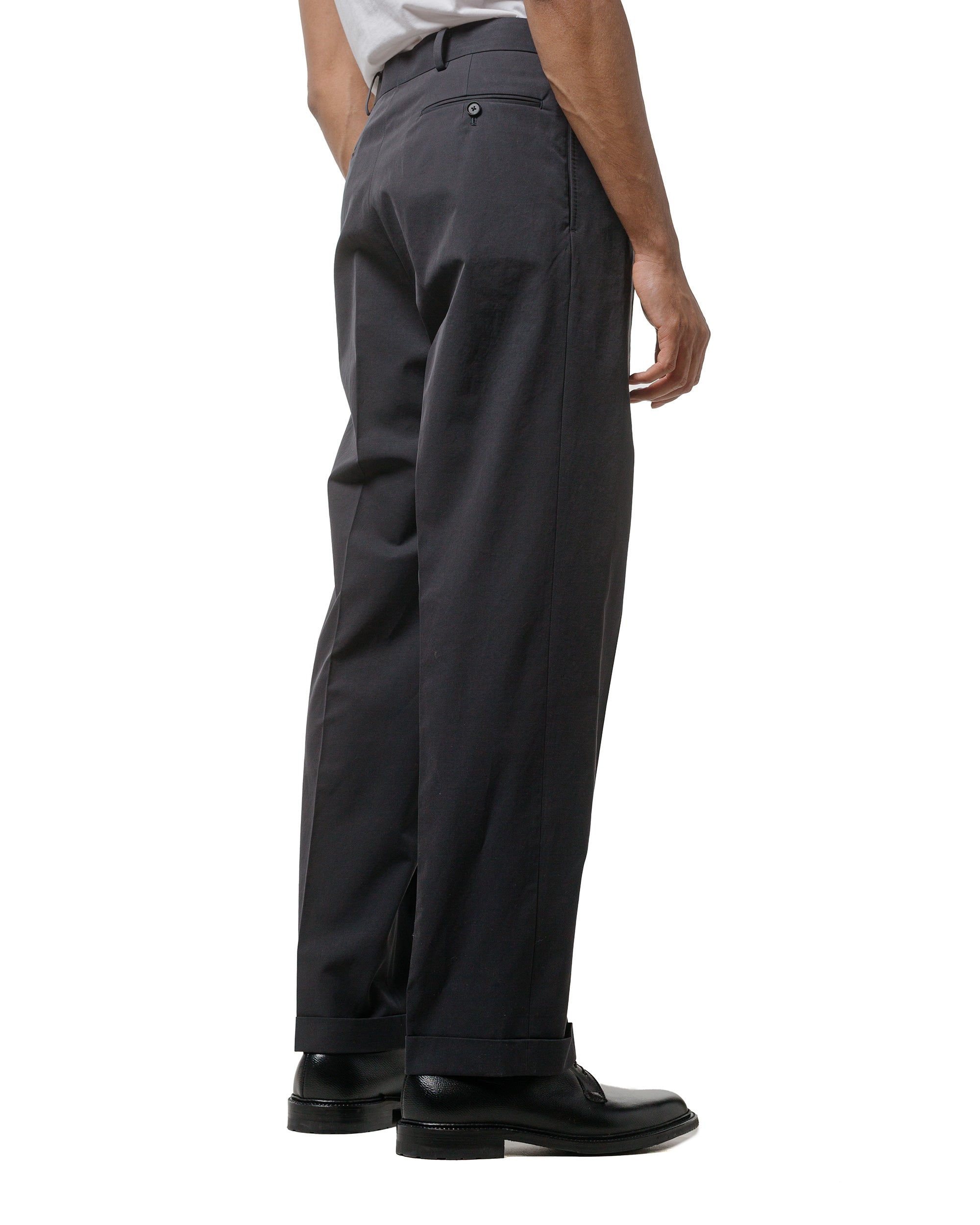 2 Pleats Trousers Dark Navy - 3