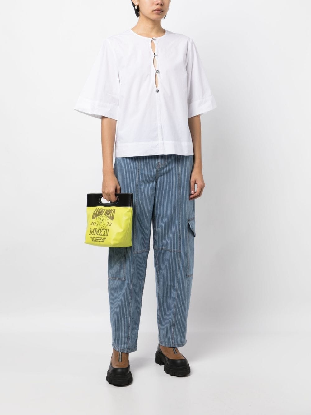 cut-out poplin blouse - 2