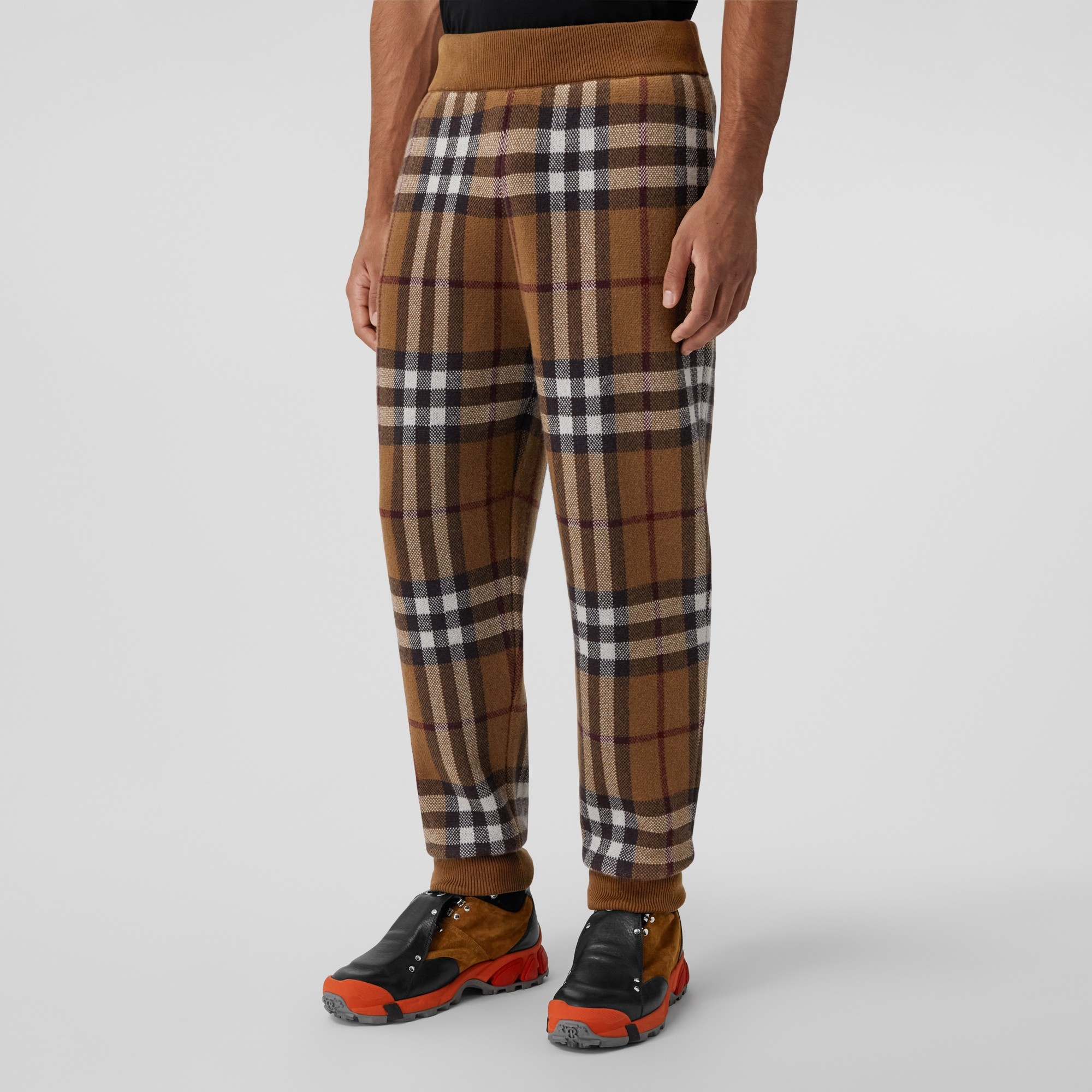 Check Cashmere Jogging Pants - 5