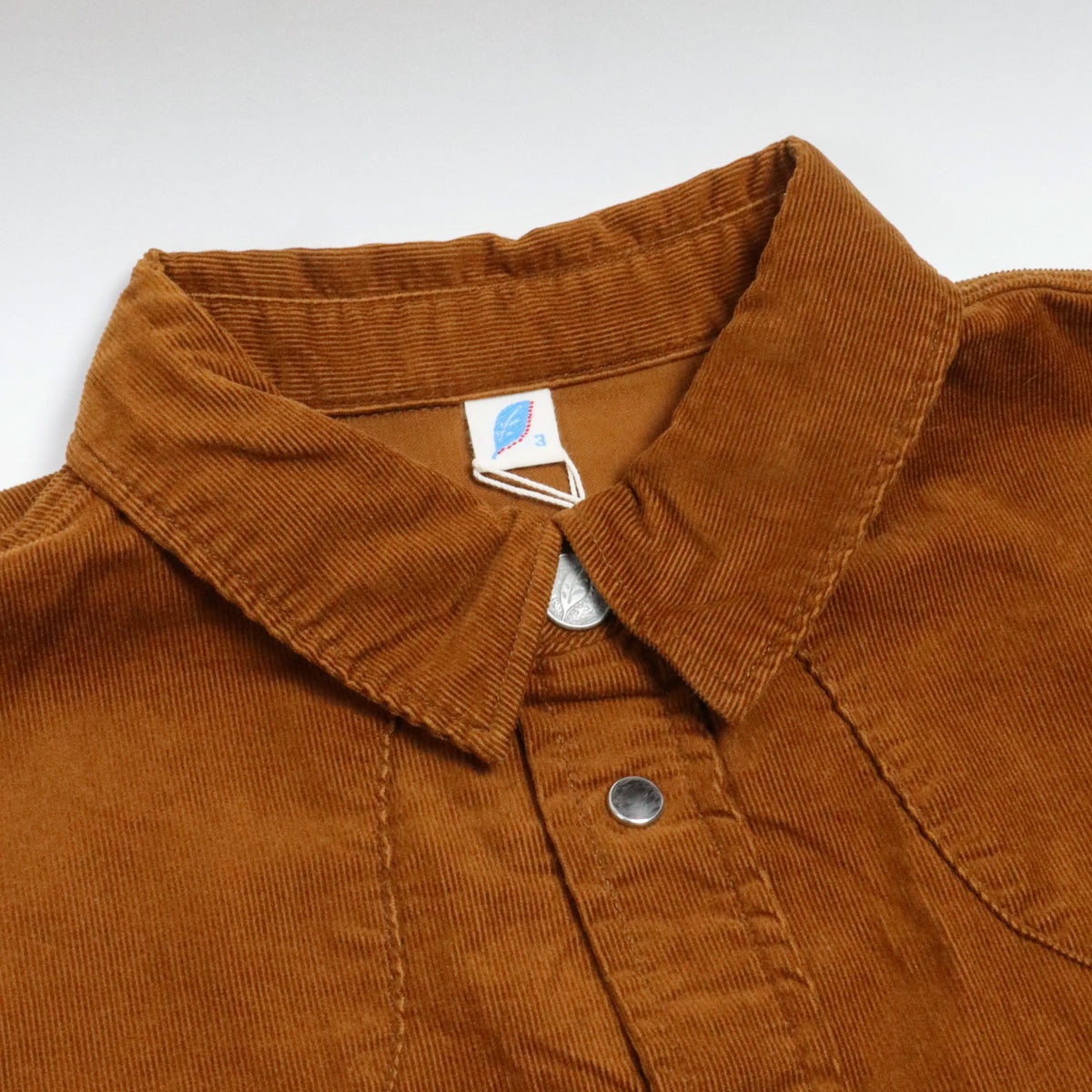 2230 Corduroy Curved Pocket Shirt Camel - 4
