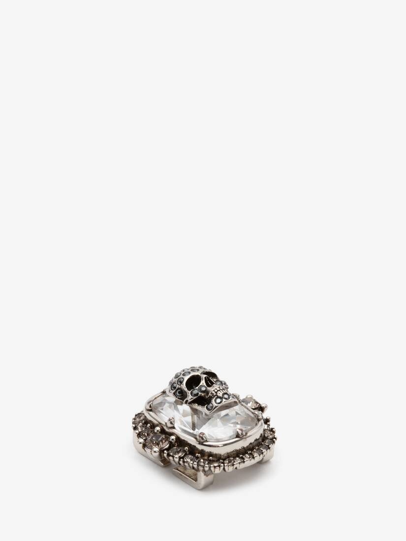 Skull Drop Sneaker Charm in Antique Silver - 2
