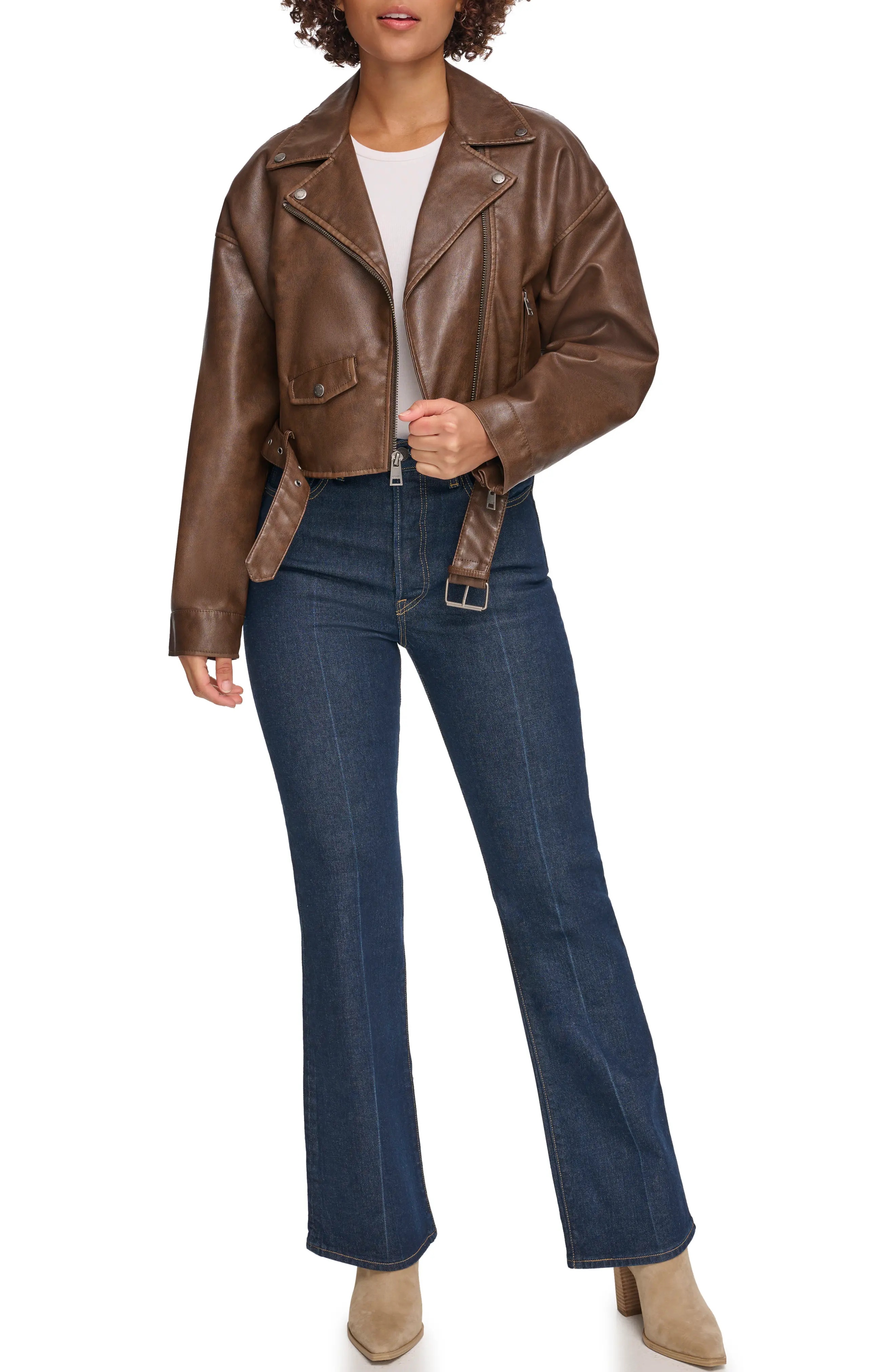 Faux Leather Moto Jacket - 4