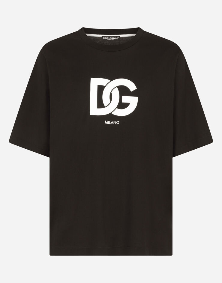 Cotton T-shirt with DG logo print - 3