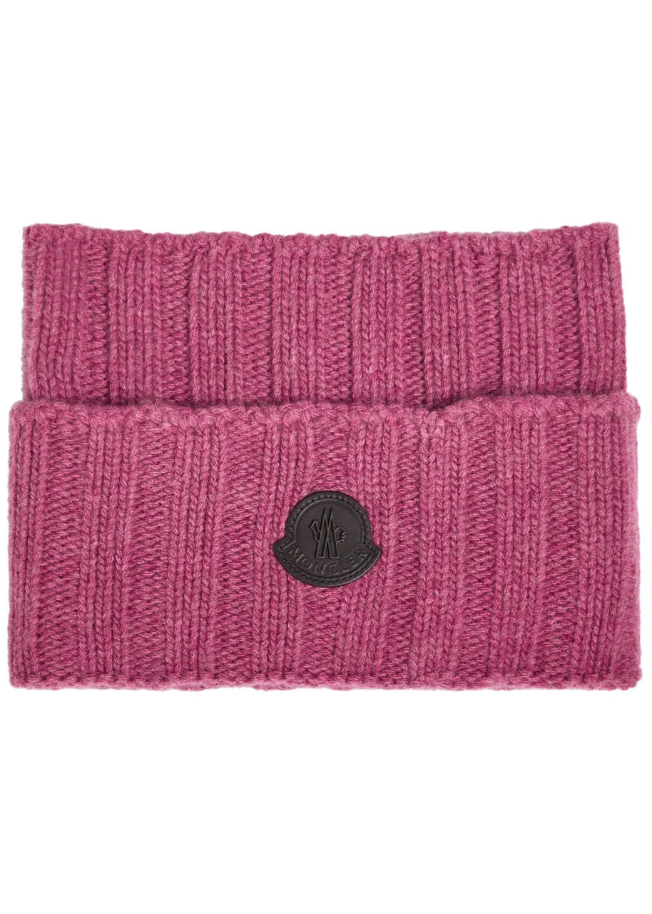 Moncler Logo-appliquéd Wool and Cashmere-blend Collar - 1